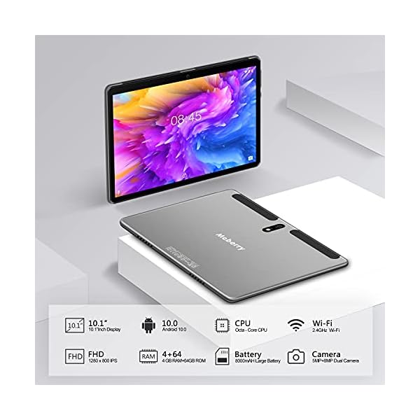 MEBERRY Tablet 10 Zoll HD IPS Android 10 Pro 8-Kern 1.6 GHz 4 GB + 64 GB 128 GB erweiterbares Tablet - Google GMS… – Bild 4