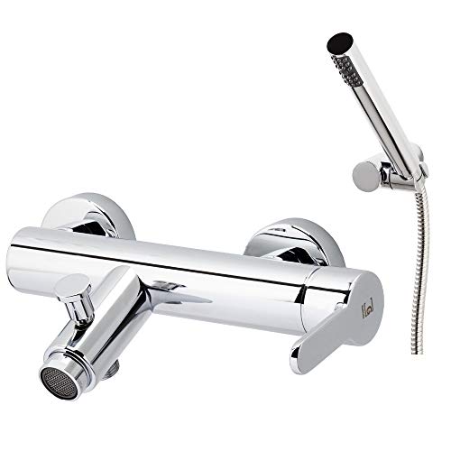 Galindo pysa 8541000 Grifo baño Monomando con Accesorios de Ducha, Cromo