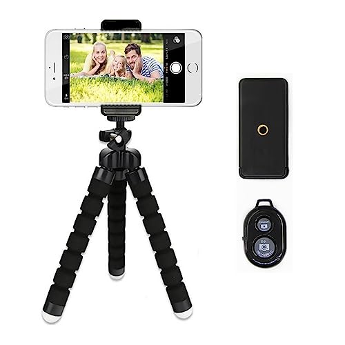 Hibisaws Tripode para Movil Tripode para Movil con Aro De Luz Soporte Movil Cama Phone Tripod Tripode Gopro Trípode para Móviles (A Style)