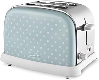 Kalorik TO47334 Team Shutter Green Polka Dot Two Slice Toaster, Stainless Steel, 850 W