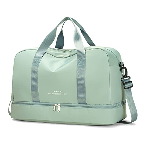 Sac de sport pour yoga et gym vert avec espace chaussures pour les séances quotidiennes