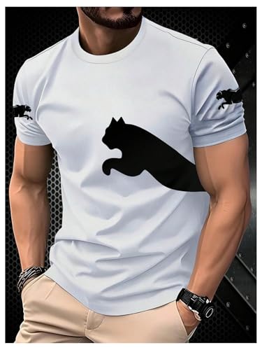 Men's Graphic Tees Short Sleeve Crew Neck Cartoon T Shirt Summer Tops3