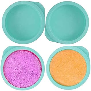 Miotlsy Lot de 4 moules à gâteau ronds en silicone sans BPA 15 cm