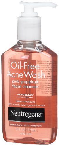 Neutrogena Oil-Free Acne Wash Face Cleanser, Pink Grapefruit 6 oz (Pack of 10)