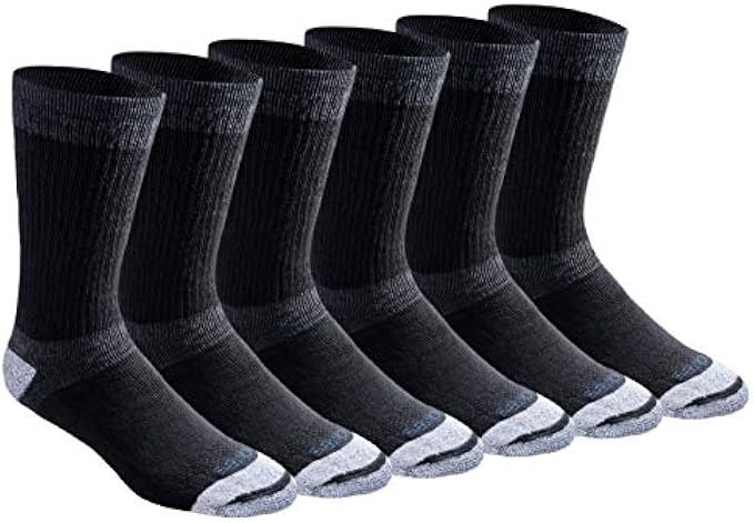 Dickies mens Dri-tech Moisture Control Max Full Cushion Crew Socks Multipack