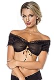 Dirndline Damen Dirndl Bluse, Kurze Länge, XL