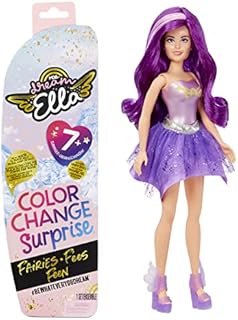 MGAs Dream Ella 578000EUC Colour Change Fairies-Collectable Toy for Kids-UNbox a 29cm Doll & 7 Surprises-Includes Wig, Skirt, Boots & More-for Toddlers Ages 3 Years Plus-Aria, Purple