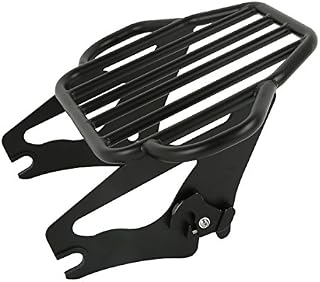 XFMT Detachable Adjustable Motorcycles Black Backrest Two Up Tour Pack Mounting Luggage Rack
