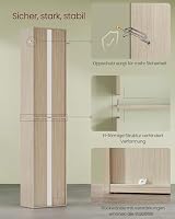 VASAGLE Custos Kollektion - Bücherregal, 6-stöckiges Regal, offenes Aufbewahrungsregal, Standregal, 24 x 40 x 178,5 cm, für Wohnzimmer, Homeoffice, Esszimmer, naturbeige LBC167L01 – Ansicht 6