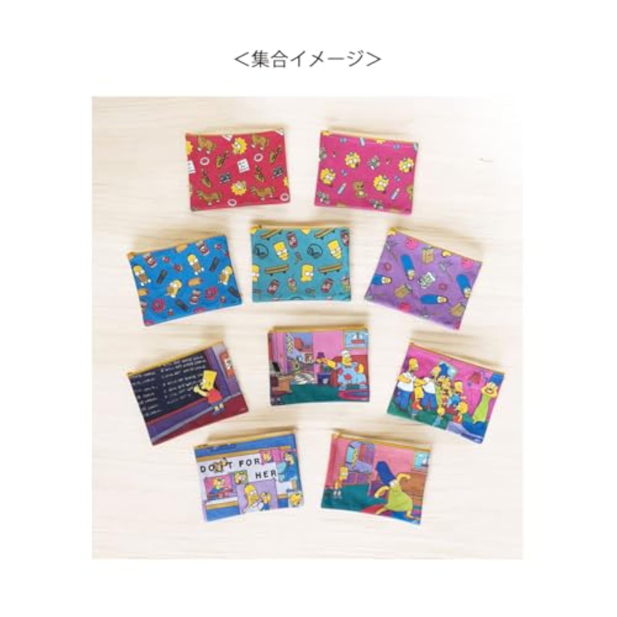Homer Simpson Pattern Flat Pouch, Fun Cosmetic Bag
