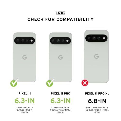 Image of Urban Armor Gear UAG Designed for Google Pixel 11 / Pixel 11 Pro Case, Pathfinder Clear - Compatible with Pixelsnap & Magnetic Charging Transparent Rugged Protective Cover - Ash /Black
