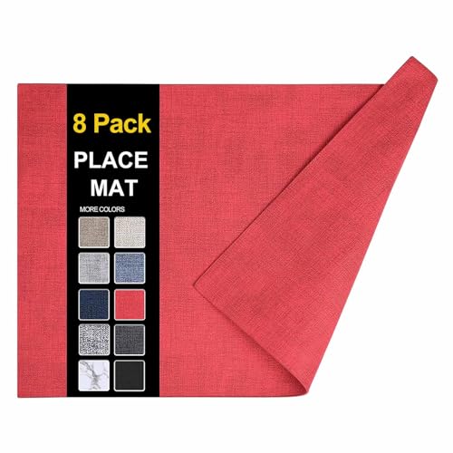 homing Faux Leather Heat Resistant Placemats 8 Packs