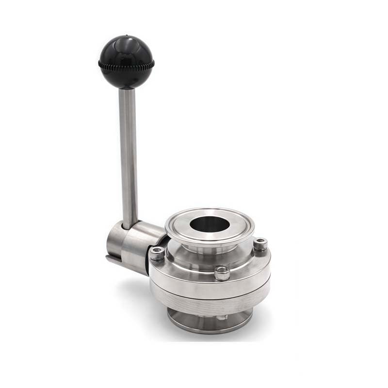 Válvula de tres clips de 2 pulgadas en acero SS304 de 51 mm para lácteos 7