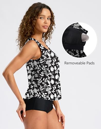 Image of G Gradual Tankini Tops for Women High Neck Swimsuits Swim Top Modest Bathing Suit Swimwear Tank Top only No Bottom
