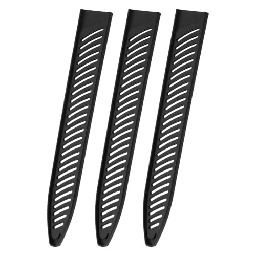 sourcing map 3Pcs Knife Cover Sleeves Blade Edge Guards for 9.5 Carving Knife Protector Universal Blade Sheath for Kitchen, Black