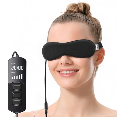 Aroma Season Heated Eye Mask for Dry Eyes, Warm Eye Compress with Flaxseed Graphene FIR for MGD, Dry...