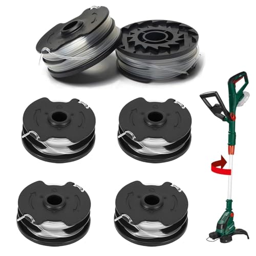 Parkside Lot de 6 bobines pour bobine de fil coupe-bordure Parkside (Prt 550 A1/B2/C3 20-Li C3) Pièces de rechange pour coupe-bordure, diamètre 1,6 mm et longueur 8,3...