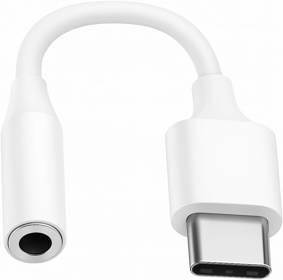 Cabo Adaptador P2 para USB Tipo C Conversor de Áudio Digital 3.5mm para Tipo-C Compatível com Fones de Ouvido com Microfone, Headset Estéreo, Celulares Android ios Porta USB-C
