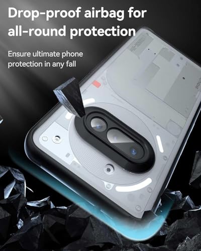 Image of VONZEE Clear Back Case Cover for Nothing Phone 3a 5G | Shockproof Design | Hard Back Cover Case for Nothing Phone 3a 5G (PC & TPU, Black)