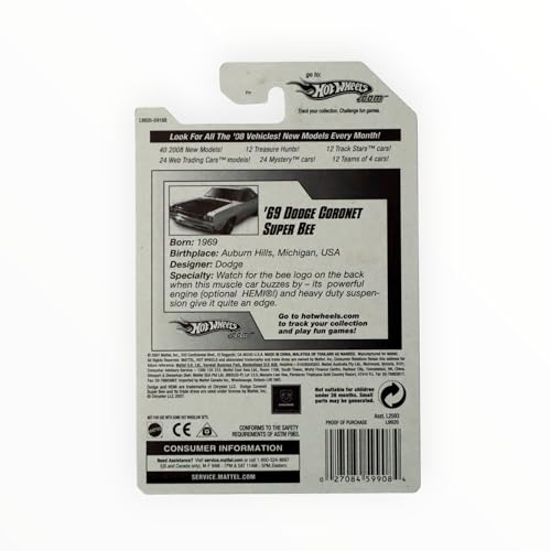 Dodge Coronet Super Bee escala 1:64 Hot Wheels miniatura 2