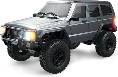 Image of KIZJORYA 1 /18 Four Wheel Drive Remote Control Rock Crawler 8562-C8809 Rc Multi-Terrain Off Road Car 3Speed Motor Esc Servo Light System Battery (Grey)