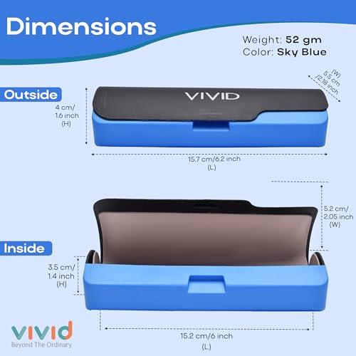 Image of Unisex Lightweight Specs Self Button Eyewear Dabbi Abs Hard Case Cover