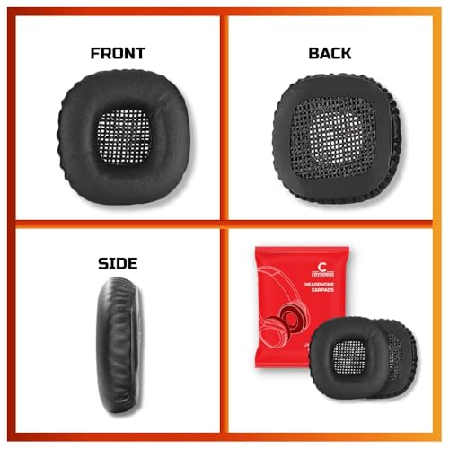 Image of Crysendo Headphone Cushion Fits Boat Rockerz 600 Bluetooth On-Ear Headphone | Memory Ear Pads Replacement Cushion Cover | PU Leather & Memory Foam Earpads (Black)