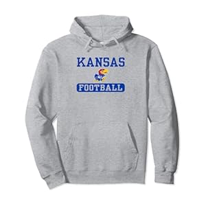 Kansas Jayhawks Football Logo Officially Licensed Pullover Hoodie