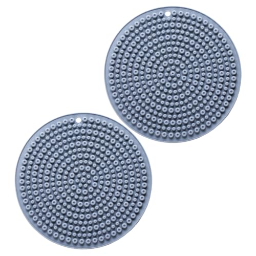 Cabilock 2pcs Microwave Mat Heat Insulated Pad for Countertop Silicone Craft Mat Hot Pads for Kitchen Bowl Cushion