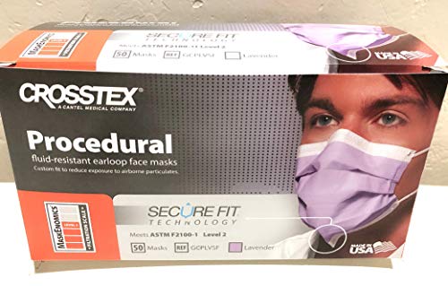 crosstex procedural mask securefit lavender gcplvsf