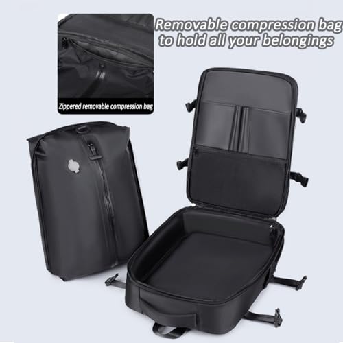 Lunapack Backpack, Vacuum Seal Backpack Travel with Electric Pump, Expandable Large Capacity Backpacks for Travel (Green with Pump)2