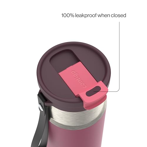Image of Contigo DualSip 16 oz Compact Stainless Steel Vacuum-Insulated Water Bottle with 2-in-1 Leakproof Lid (Straw or Spout), BPA-Free & Lead-Free, Dishwasher Safe