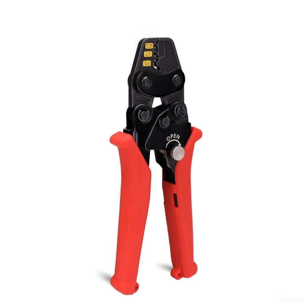 Crimpadora de Terminales con Mecanismo de Carraca para Cables 0.25-10mm² Alicates de Crimpado Ajustables para herramienta para profesional Taller Automotriz 18x7cm(1MA)