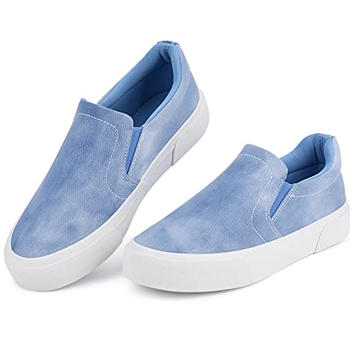 JENN ARDOR Womens Canvas Sneakers Slip ons Shoes Casual Walking Shoes Fashion Flats Comfortable3