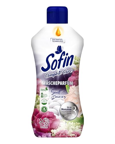 Sofin Wäscheparfüm flüssig Sweet Dreams 300ml - Ohne Weichspüler, Für alle Textilien geeignet, Frischer & langanhaltender Wäscheduft für 20 Waschgänge