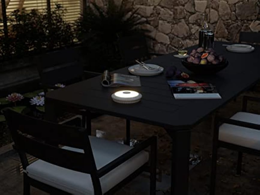 Good Earth Lighting LED Indoor/Outdoor Rechargeable Bluetooth Speaker Light - White, IP65, 4000K, 150 Lumens, Light Timer, USB Charging Cord Included, 30,000 Hour Rated Lamp Life