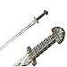 Handmade Viking Ragnar Lothbrok Sword King Bjorn Ironside Nordic Viking Cosplay Sword Real Medieval Time Gift Arming Prop Cosplay LARP Collectibles Double Edge Cold Steel (KingRagnarXSword)
