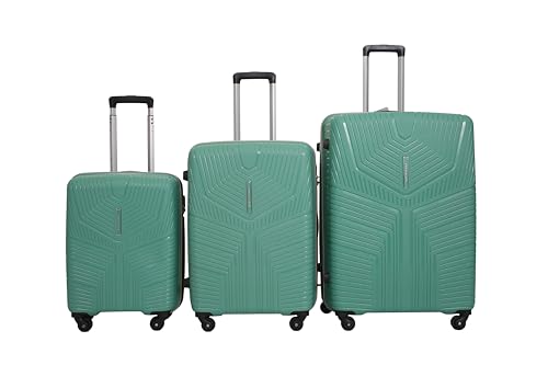 Image of VIP Aristocrat 3 Pc Set Cabin 55 Cm (Small),66 Cm (Medium),76 Cm (Large) 4 Spinner Wheel Trolley,Hard Case Lightweight Bag & Combination Lock Suitcase With 5 Years International Warranty (Slate Green)