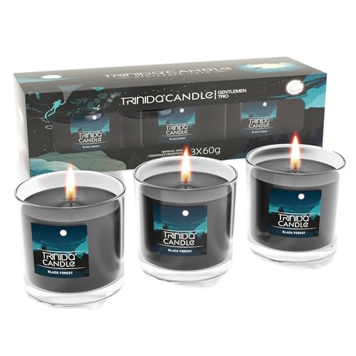 TRINIDa Scented Candles for Men, 45Hrs Votive Candles for Home ...
