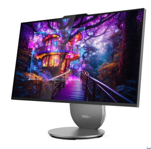 Image of Lenovo Yoga AIO Intel Core Ultra 7 255H 27 inch QHD IPS (16GB RAM /1TB SSD /AI PC /Windows11 /Microsoft 365 Basic + Office Home 2024 /Wireless Euterpe Keyboard & Mouse, Grey), F0J20050IN All-in-One Desktop