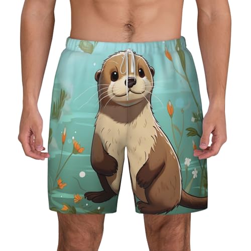 Short de bain pour homme léger maillot de bain loutre avec poche été