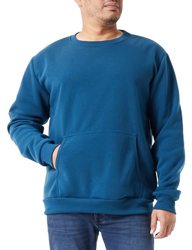 Pull col rond turquoise foncé pour homme en taille XL