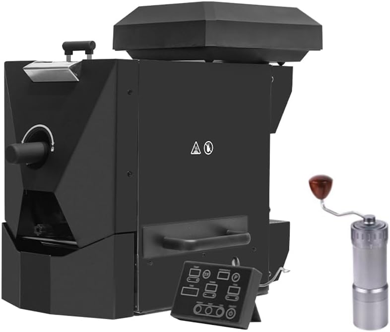 Electric Coffee Bean Roaster Commercial Roaster - with 3 Baking Curve - Coffee Bean Roasting Machine with Smoke Filter- included Manual 48mm Burr Coffee Grinder.