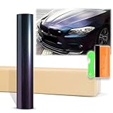 12'x60' (1FTx5FT) Midnight Blue Galaxy Dust Matte Black Gold Chameleon Metallic Color Shift Color Change Vinyl Wrap Auto Sticker Decal Film Sheet Bubble Free Air Release Technology with Tool Kit