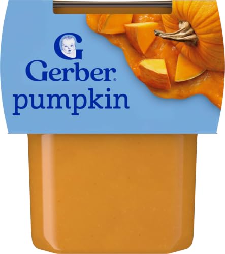 Gerber Stage 2 Pumpkin Puree Baby Food, 4 Oz, 16 Pack