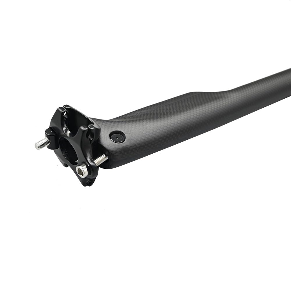 Fahrradsattelstütze aus 3K-Carbonfaser, ultraleicht, für Mountainbike und Rennrad, Sattelrohr, Fahrradteile, 27,2/30,8/31,6 x 350/400 mm (Matt, 30,8–400 mm)