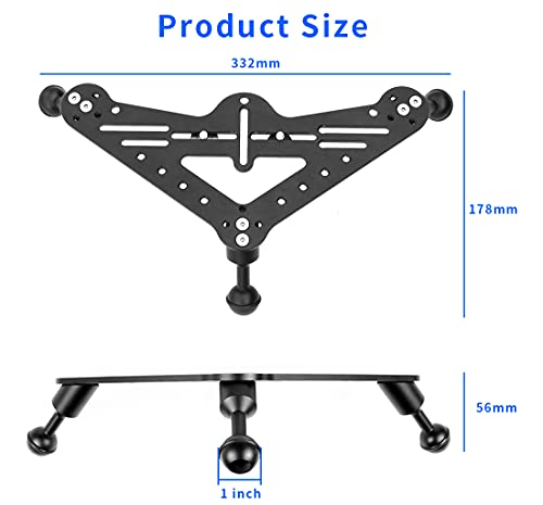 Sea frogs Triangle Tray Aluminium Tray Stabilizer Action Camera Diving Cage Rig Bracket Handgrip for DSLR Underwater Camera Housing (KF35487-A) - Image 2