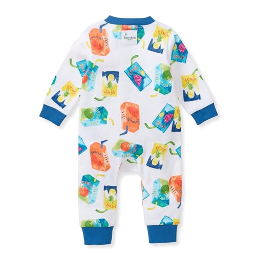 Image of Burt's Bees Baby unisex-baby Sleep & Play, Organic One-piece Romper-jumpsuit Pj, Zip Front Footed Pajama