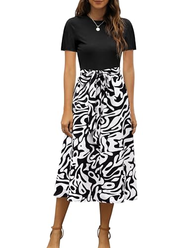 Zattcas Women 2025 Fall Dress – Ribbed Midi with Pockets