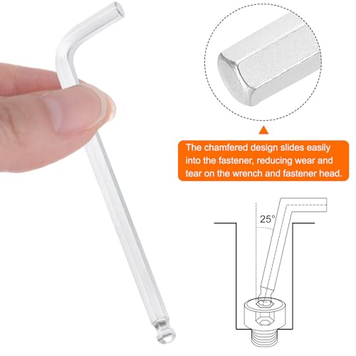 Clé hexagonale 14 mm CR-V pour débloquer les vis difficiles d'accès